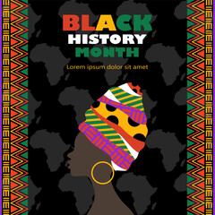 black history month background. vector illustration