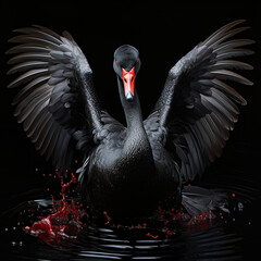 portrait of black swan