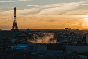 paris view at sunset