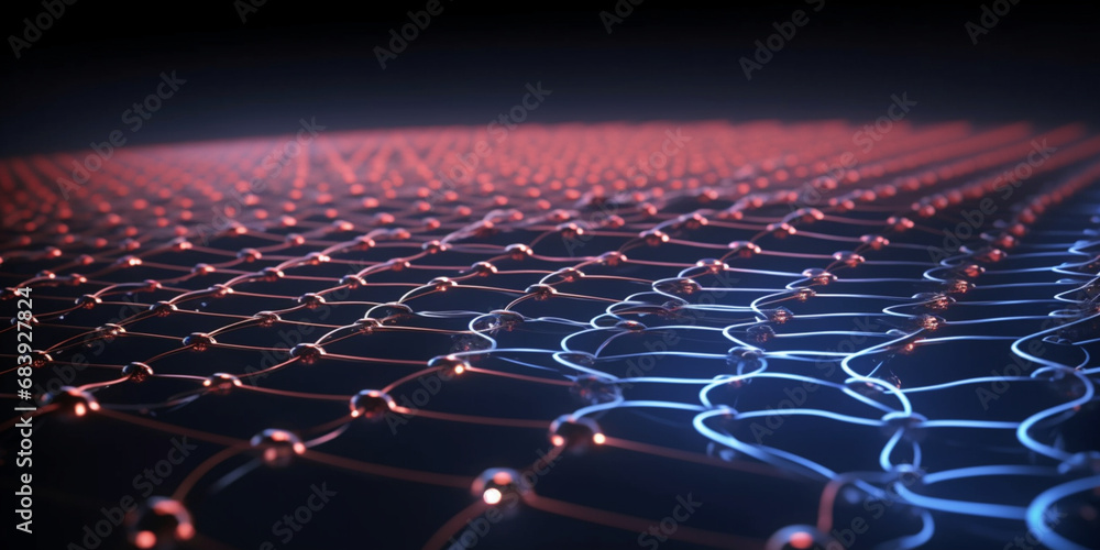 Aufkleber illustration of graphene circuits, symbol of technological innovation and progress in energy. the vi