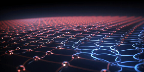 Illustration of graphene circuits, symbol of technological innovation and progress in energy. The visual representation of advanced circuitry suggests limitless potential for future energy 