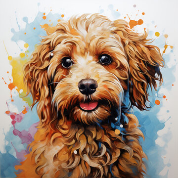 cavoodle on the background
