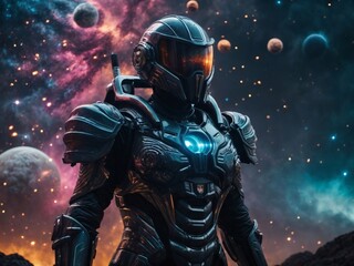 Military soldier squad battle scene, action shooter battle game covered with smoke, dust and explosions