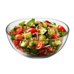 A Bowl of Quinoa Salad Isolated on a Transparent Background