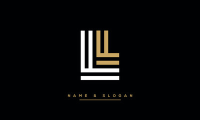 Alphabet Letter LL or L Logo Monogram
