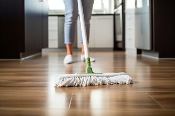 clean floor mop kitchen routine daily