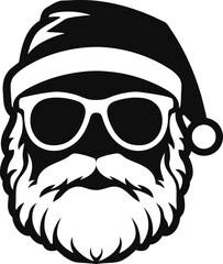 Icon vector graphic of santa claus. Christmas elements. Icons in line style. Good for prints, flyer, posters, advertisement, logo, party decoration, greeting card, etc., generative ai