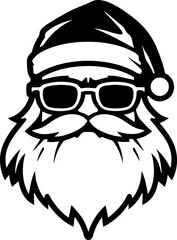 Icon vector graphic of santa claus. Christmas elements. Icons in line style. Good for prints, flyer, posters, advertisement, logo, party decoration, greeting card, etc., generative ai