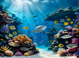 Obraz na płótnie Canvas Beautiful view of the underwater world