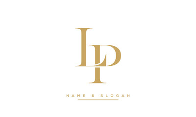 LP or PL Alphabet Letters Logo Monogram