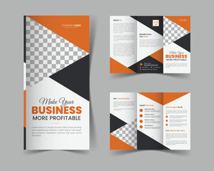 Modern minimalist creative trifold brochure design template