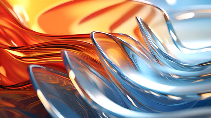 Abstract background of fluted glass effect. Art for conveying complex symbolic and allegorical ideas and concepts. Banner.