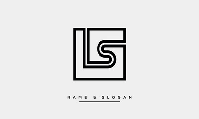 Alphabets LS or SL Logo Monogram