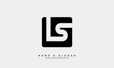 Alphabets LS or SL Logo Monogram