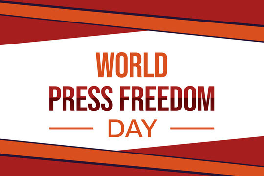 World Press Freedom Day wallpaper with traditional border design shapes and typography in the center. banner style