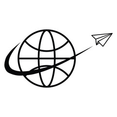 paper plane icon vector design template