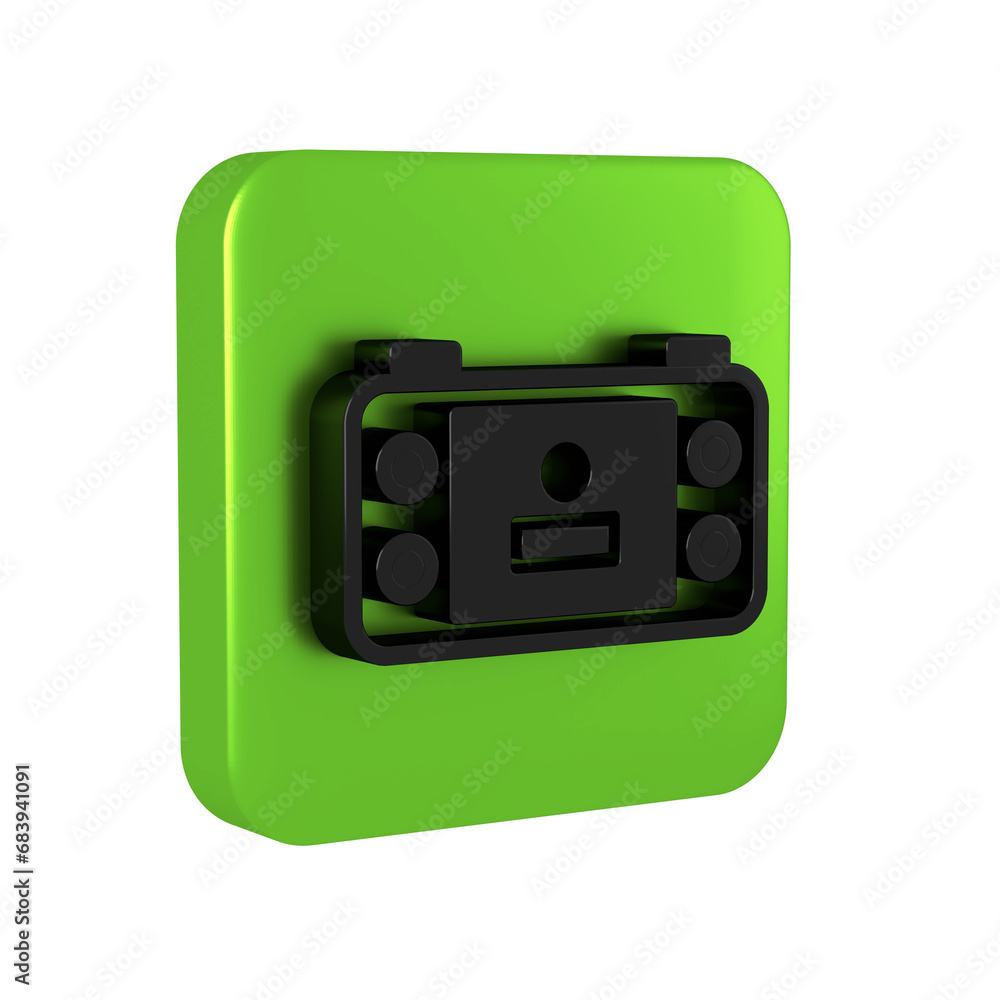 Poster black portable video game console icon isolated on transparent background. handheld console gaming. 