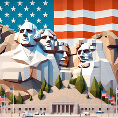 Mount Rushmore National Memorial, Origami Style