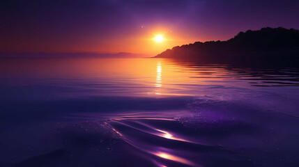 Water splashes sparkle as the sun takes in the light from the direction it rises above the horizon