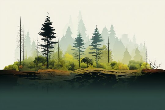 Illustration for conserving forests