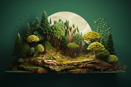 Banner design for protecting and conserving nature