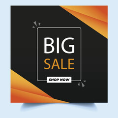 Sale banner post design template illustrator vector for business or company