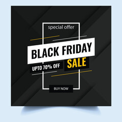 Black Friday sale post banner template design