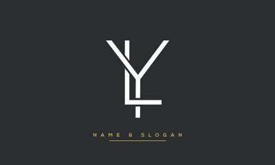 LY or YL Alphabet Letters Logo Monogram