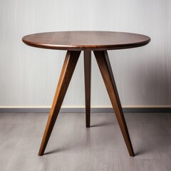 Discover the Art of Simplicity with this Unique Round Table Design Generative AI