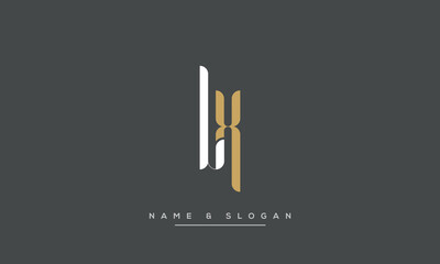 Alphabet Letters LX or XL Logo Monogram