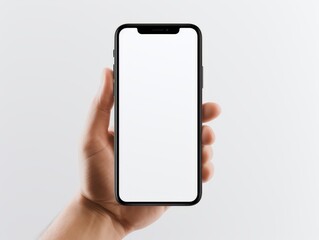 Exclusive Sneak Peek: Stunning White Screen iPhone X in Hand - Experience Unmatched Technology! Generative AI