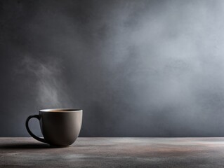 Obraz na płótnie Canvas Sophisticated Serenity: Explore the Artistic Expression in a Single Coffee Cup Generative AI