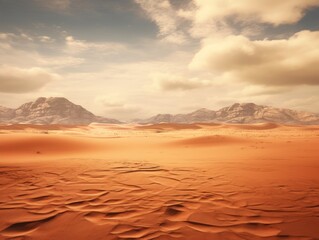 Fototapeta na wymiar Immerse in the Surreal Tranquility: Spectacular Sand Dune Desert Landscape Generative AI
