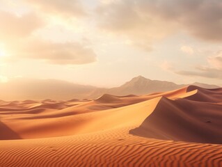 Fototapeta na wymiar Experience the Majestic Beauty of Sand Dunes: Unveiling the Desert's Secret Landscape Generative AI