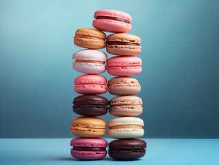 Indulge in Delicious Delights: The Irresistible Art of Macaron Stacking! Generative AI