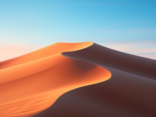 Fototapeta na wymiar Unveiling the Majestic Splendor: The Sahara Desert's Dunes Generative AI
