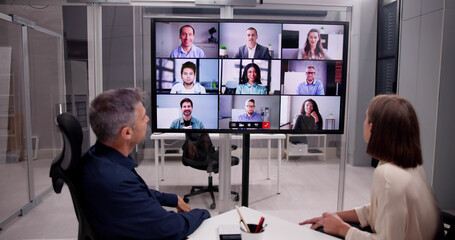 Hybrid Office: Video Conferencing Meeting