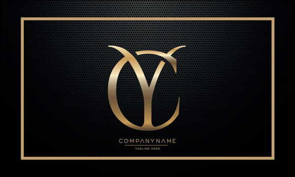 CY or YC Alphabet Letters Logo Monogram