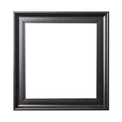 black modern picture frame isolated on a transparent background