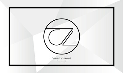CZ or ZC Alphabet Letters Logo Monogram - obrazy, fototapety, plakaty
