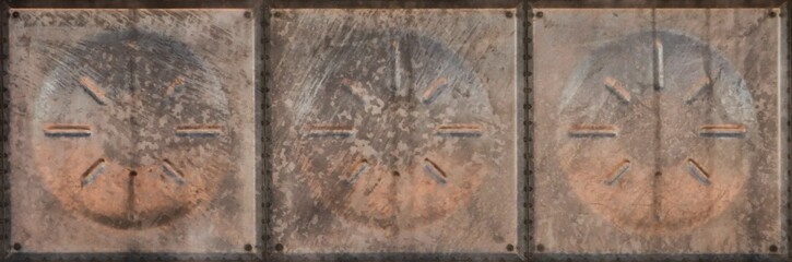 Decay and Dilapidation: Old Painted Panels with Cracked