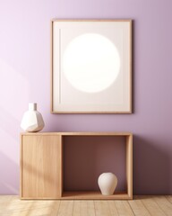 Stunning Wooden Mirror with Illuminated Lamp Frame: Vintage Charm Meets Modern Elegance Generative AI