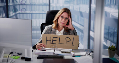 Businesswoman holding computer