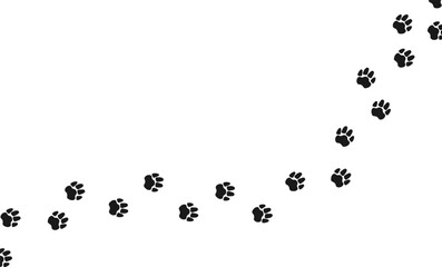 Footprints for pets, dog or cat. Isolated illustration on a white background. Vector illustration