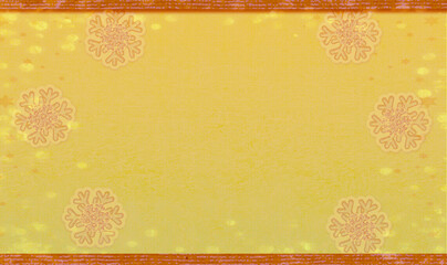 Yellow holiday background banner, with copy space for text or your images