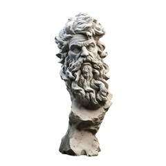 Obraz premium Ancient portrait sculpture statue isolated transparent png