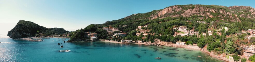 ⁨Greece, Corfu⁩, ⁨Palaiokastritsa⁩. Beautiful bay in Palaiokastritsa in Corfu island,...