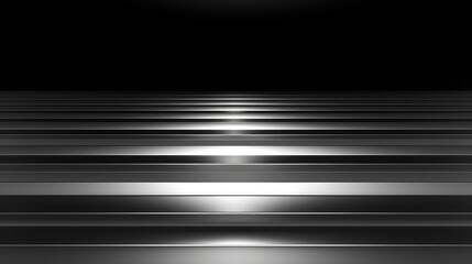 Abstract Industrial Background with Dark Silver Stripes and Chrome Objects Arranged Artistically