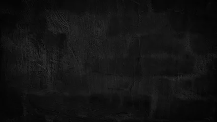 Foto op Plexiglas Abstract texture dark black old wall background as template, page or web banner © Aleksandr Matveev
