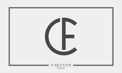CF or FC Alphabet Letters Logo Monogram